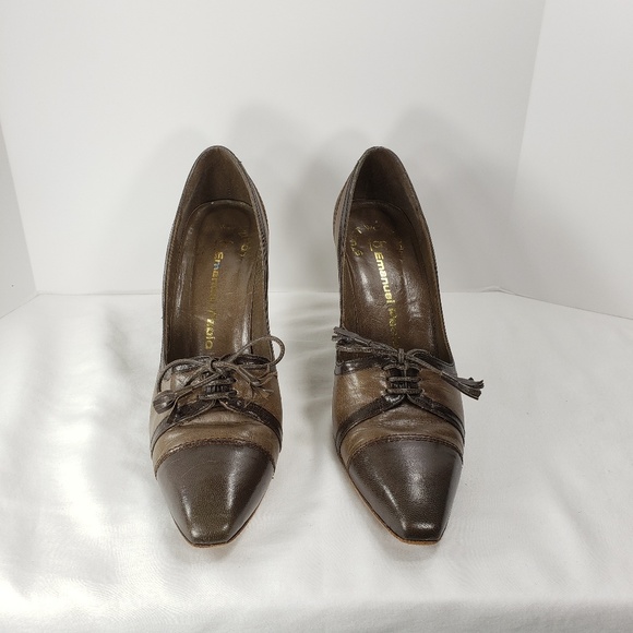 Vintage Stuart Weitzman Brown Pumps Narrow - Picture 2 of 8